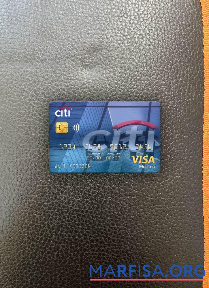 Downloadable Peru Citibank visa electron card photolook front example